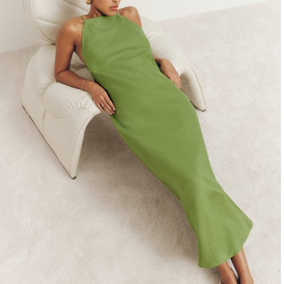 Reformation Dresses & Skirts - Reformation Selia Linen Dress - Avocado